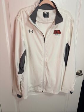 Under Armour White Jacket with Black Logo Patch